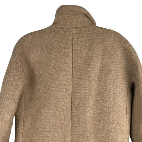 J. Crew Cocoon Coat in Italian Stadium Cloth Wool Blend Tan Size 0 - Picture 9 of 12